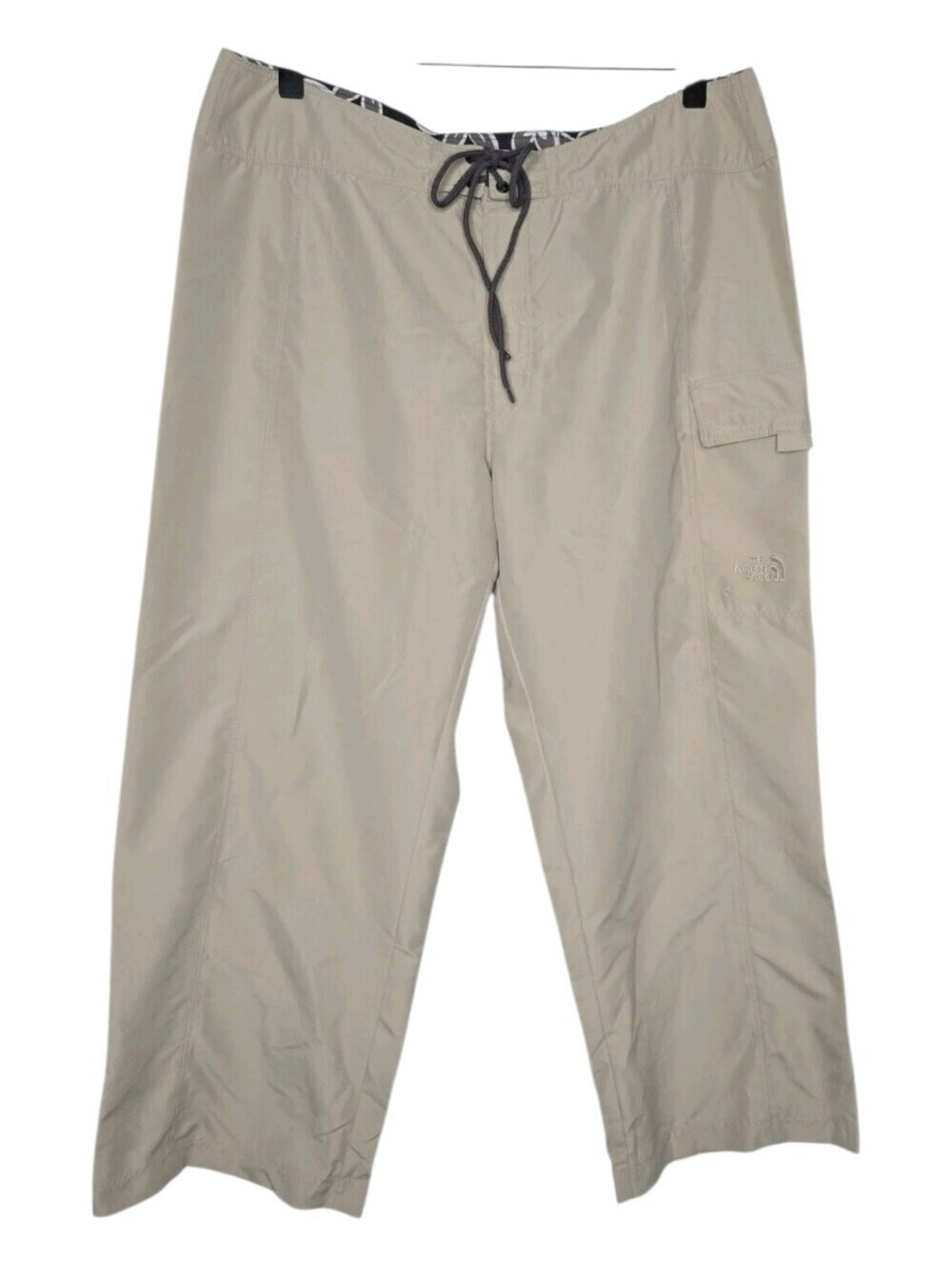 The North Face Womens Khaki Outdoor Hiking Trails Kick Flare Crop Cargo Pants 10